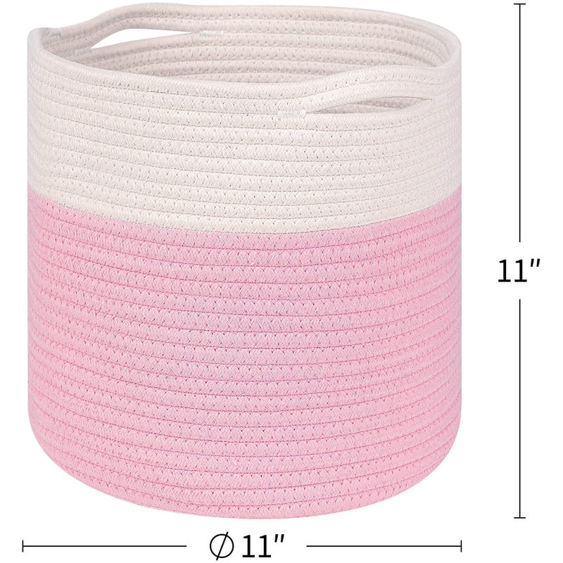 Ensemble de paniers en tissu, Rose