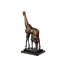 Bronze Giraffe with Calf Table Top Sculpture