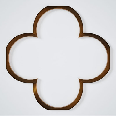 Très petits panneaux muraux décoratifs en acrylique Woodall, très petit, l 7 3/8 po x H 7 3/8 po x T 1/8 po, miroir bronze