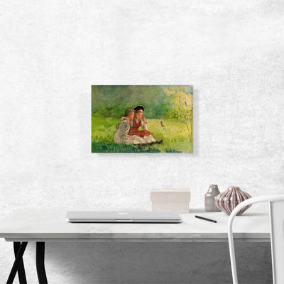 «Listening to the Birds 1879» par Winslow Homer, reproduction d'art sur toile tendue