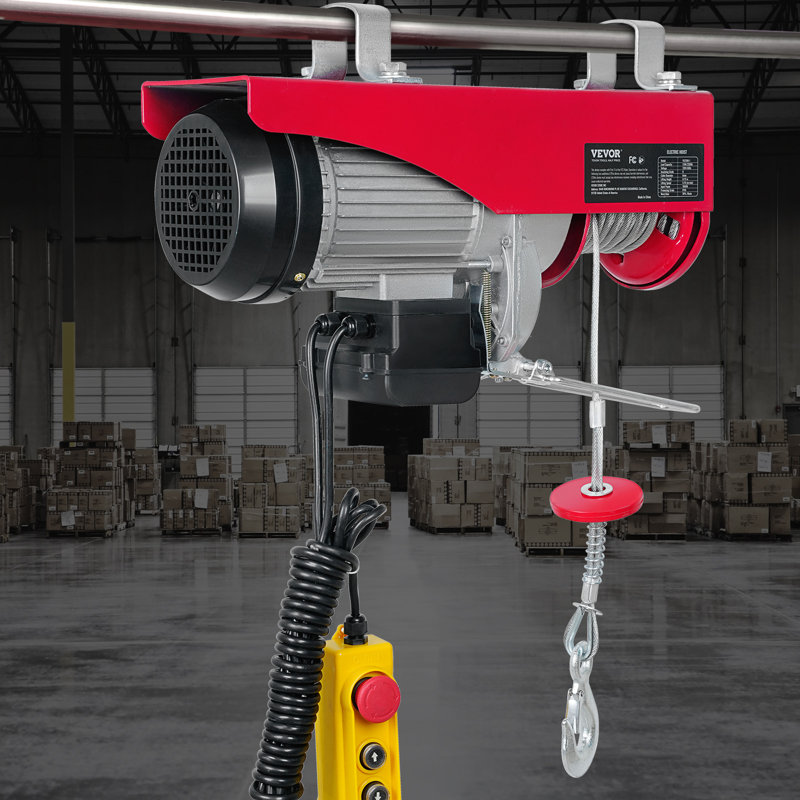 Lève-personne de 2200 lb, treuil électrique de 1 600 W et 110 V avec télécommande câblée de 14 pi,