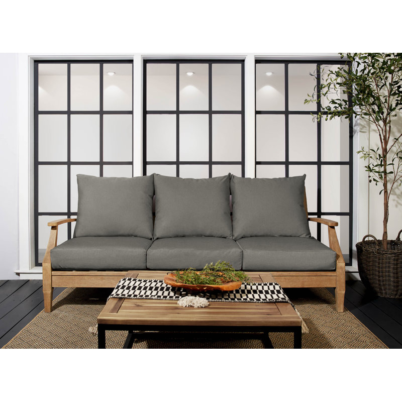 Sunbrella Outdoor 5'' Sofa Seat / Back Cushion, 23" W x 23.5" D, Sunbrella - Canvas Charcoal