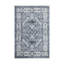 Tapis rétro vintage bleu et gris en faux cachemire-1885981407