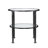 Jordyan 24" Glass And Distressed Iron Round End Table With Shelf-1589876397