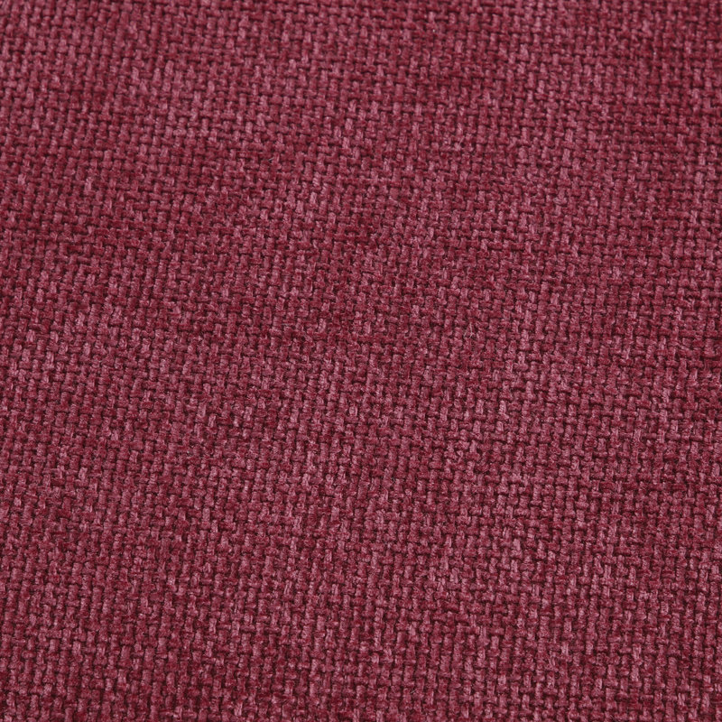 Fauteuil demi-tonneau surdimensionné avec repose-pieds, Chenille bourgogne