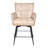 Ivona 36" Counter Table Set With 2 Gabriel Swivel Chairs In Stone Authentic Leather