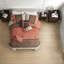 Ensemble de literie corail luxueux, simili suède polyester pour maison rustique