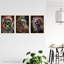 Thrash Metal Death Skull Guitar Brutal Horror - 3 Piece No Frame Print Set
