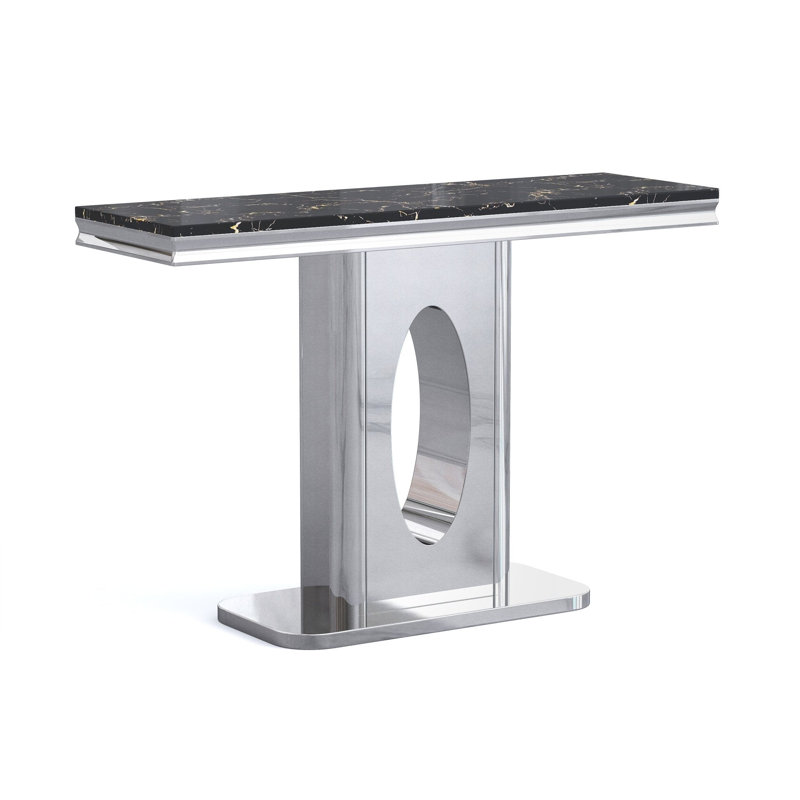 Console Burdell St0232, Black , Argent argent