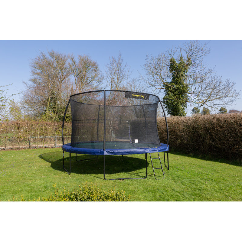14ft JumpKing JumpPod Deluxe Trampoline with Safety Enclosure and Reversible Safety Pad