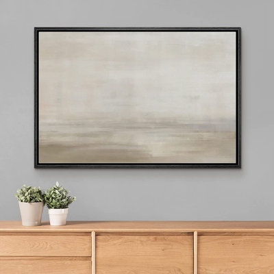 " SIGNLEADER Framed Canvas Print Wall Art Grunge Pastel Brown Watercolor Vista Abstract Shapes Illustrations Modern Art Decorative Minimal Relax/Calm For Living Room, Bedroom, Office "