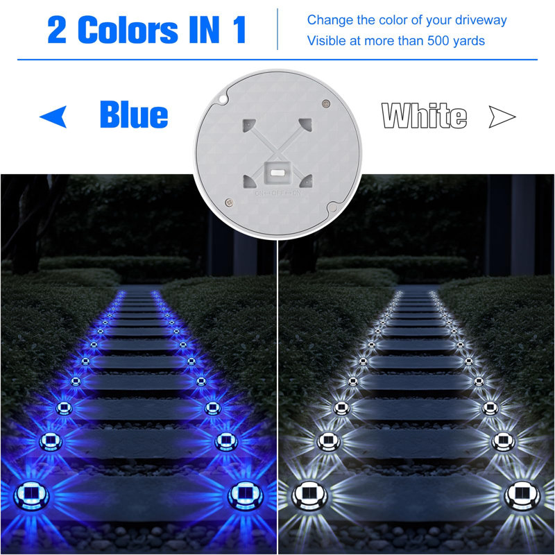 Modern Solar LED Pathway Lights Multipack in White and Blue