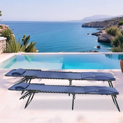 Chaise longue d'extérieur en acier