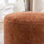Regeani 57.5cm W Round Upholstered Pouf Ottoman with Chenille Fabric and Thick Padded Seat-1640723043