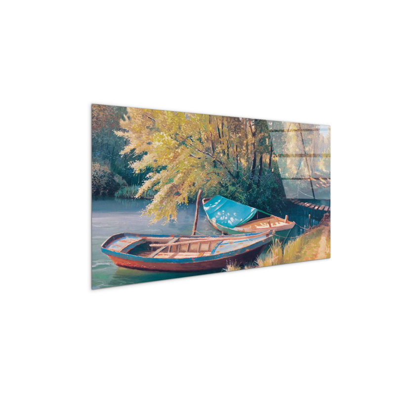 River Quiet Place by Art Studio 50cm H x 100cm W High Quality Print on Frameless Panel, Lightweight, Ready to Hang