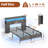 Bookcase Bed With Storage Slide Bedside Shelf and Charging Station & LED Light-1634898284-1634898282