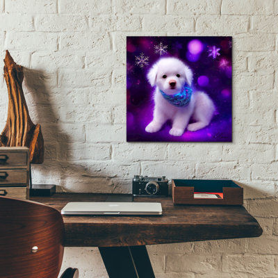 Winston Porter «I'm Waiting on Christmas» par Tanya Mavric, art mural en verre acrylique ACR-38123