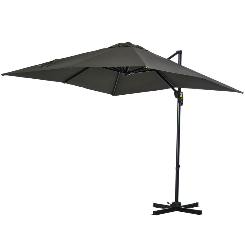 Brentton 245cm Cantilever Parasol, Grey