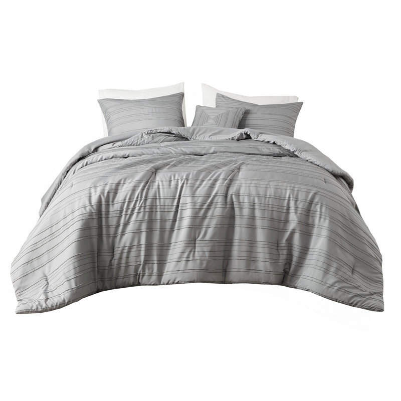 Ensemble d'édredon en jacquard à pince Cationic, Édredon pour lit simple / simple TG + 3 pièces s