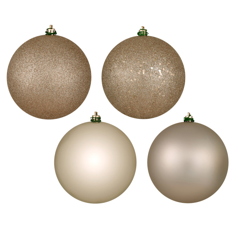 Décoration de boule décorative des Fêtes, H 6 po x l 6 po x P 6 po, Avoine