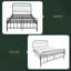 Base de lit en métal plateforme grand lit sans sommier tapissier avec support de lattes en acier de qualité supérieure