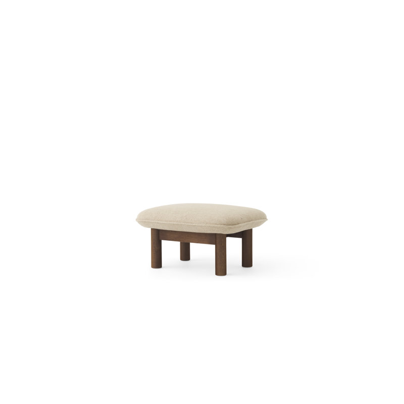 Brasilia Ottoman, Dark Stained Oak, Bouclé 02 Acrylic