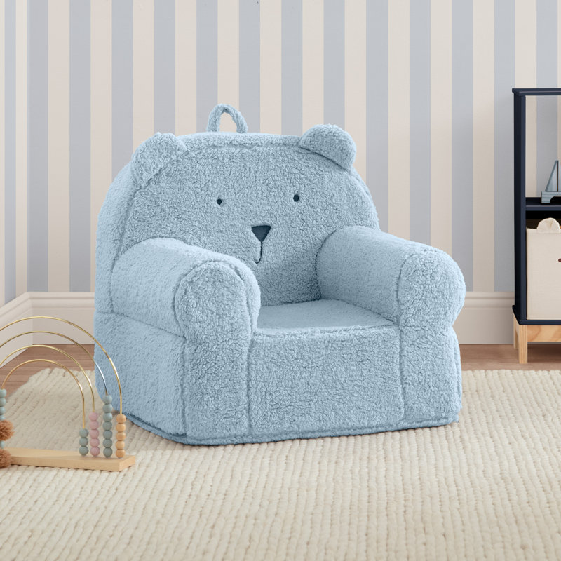 BabyGap Sherpa Bear Chair, Powder Blue