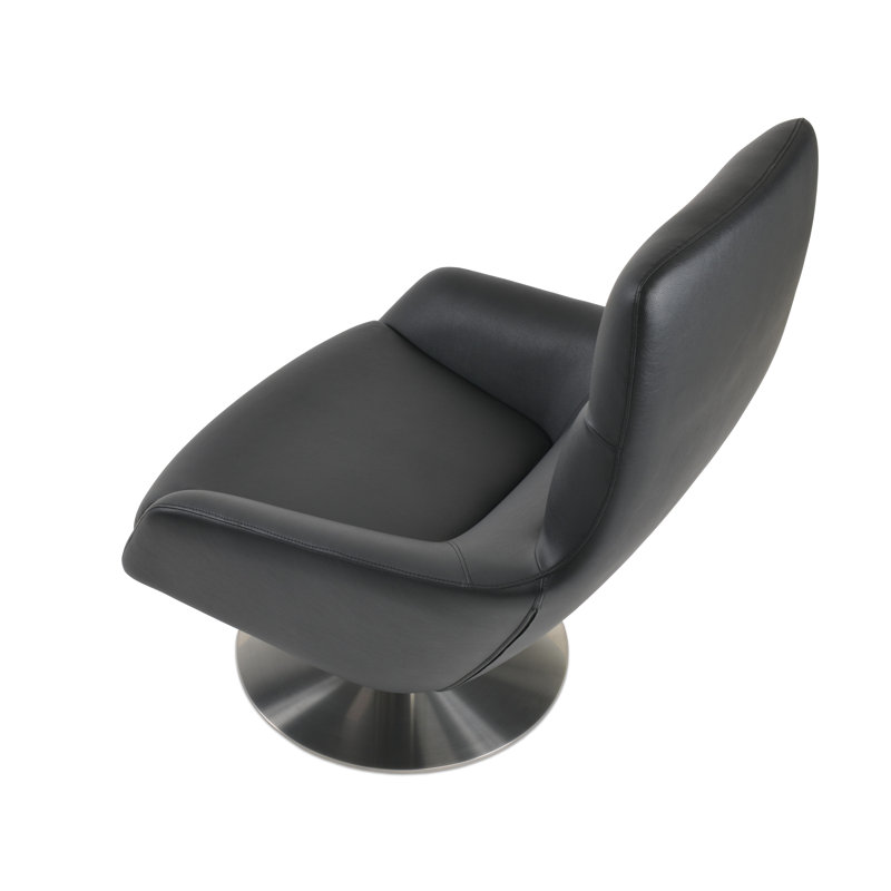 Fauteuil rotatif, Similicuir noir