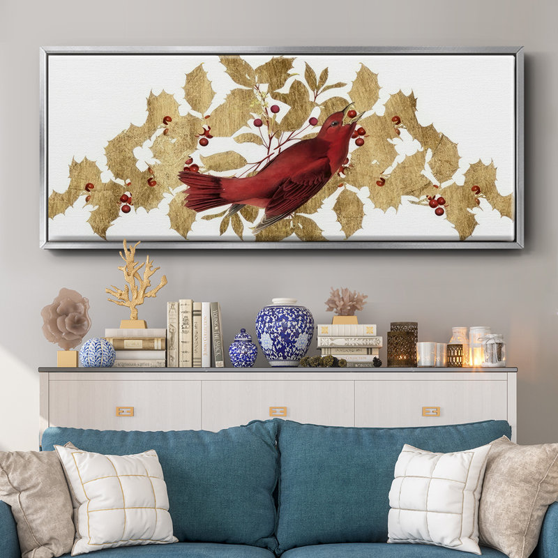 Red Bird Christmas Collection D-, toile encadrée