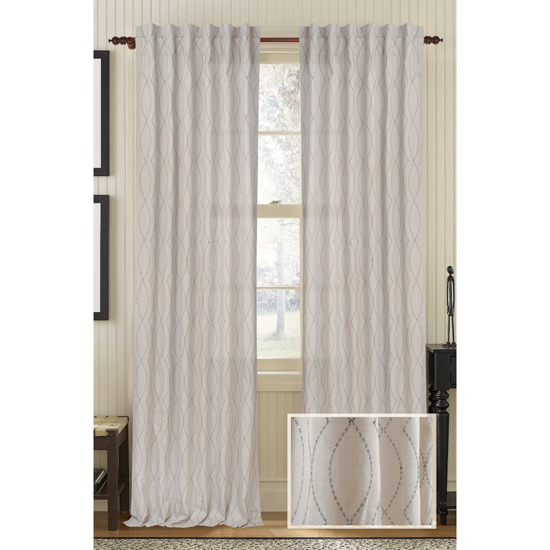 Semi Sheer Curtain, Silver Gray, 50" W x 108" L