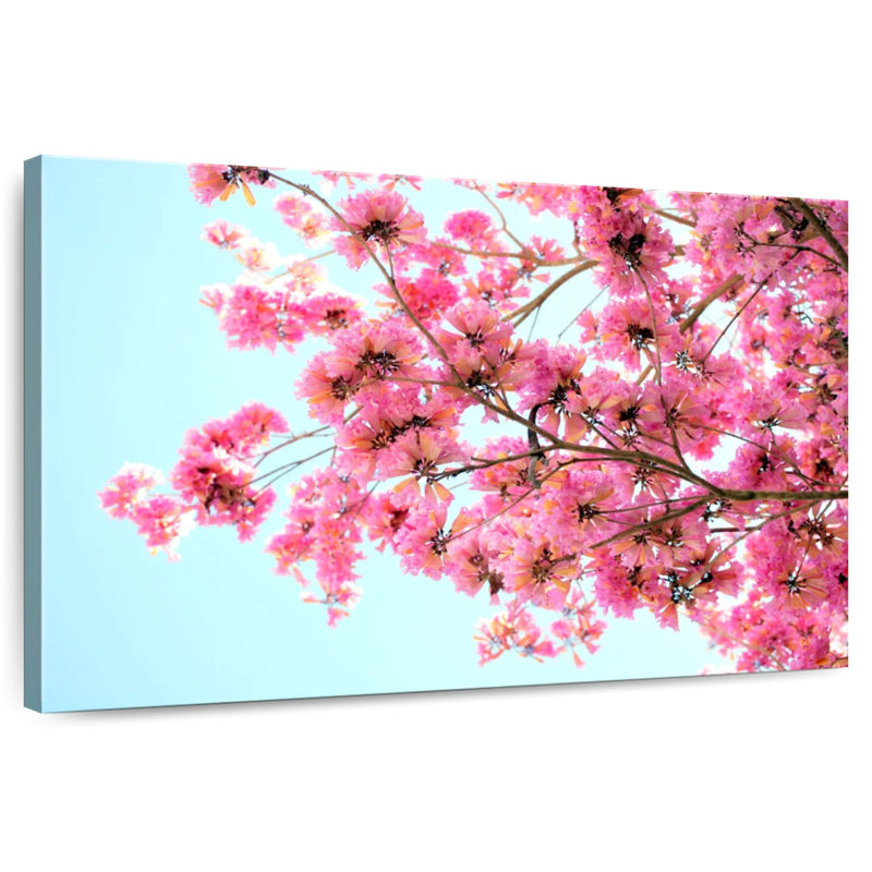 Harnek Pink Floral Branch, 24" H x 36" W