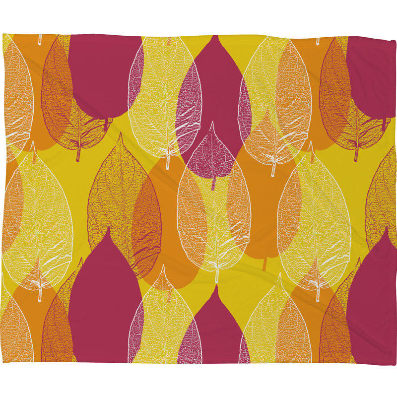 Jeté grand feuilles