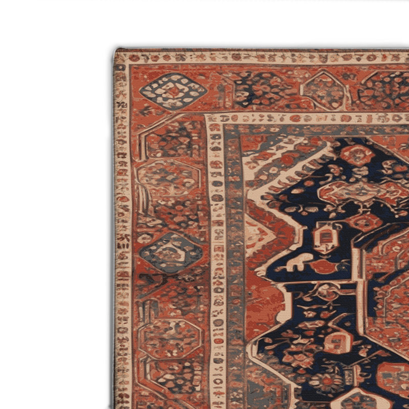 Tapis d'intérieur et d'extérieur brun Persian, Rectangulaire 8 pi x 10 pi