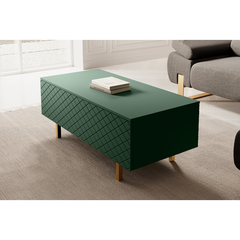 Aset Four Leg Coffee Table with Storage, Labrador/Gold