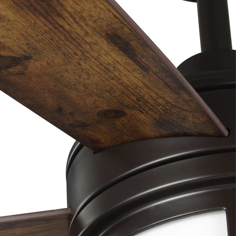 Albin 54'' Bronze Ceiling Fan with LED Light and Remote