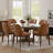  Bason Upholstered Faux Leather Dining Chairs Set of 6-116530376-112912426