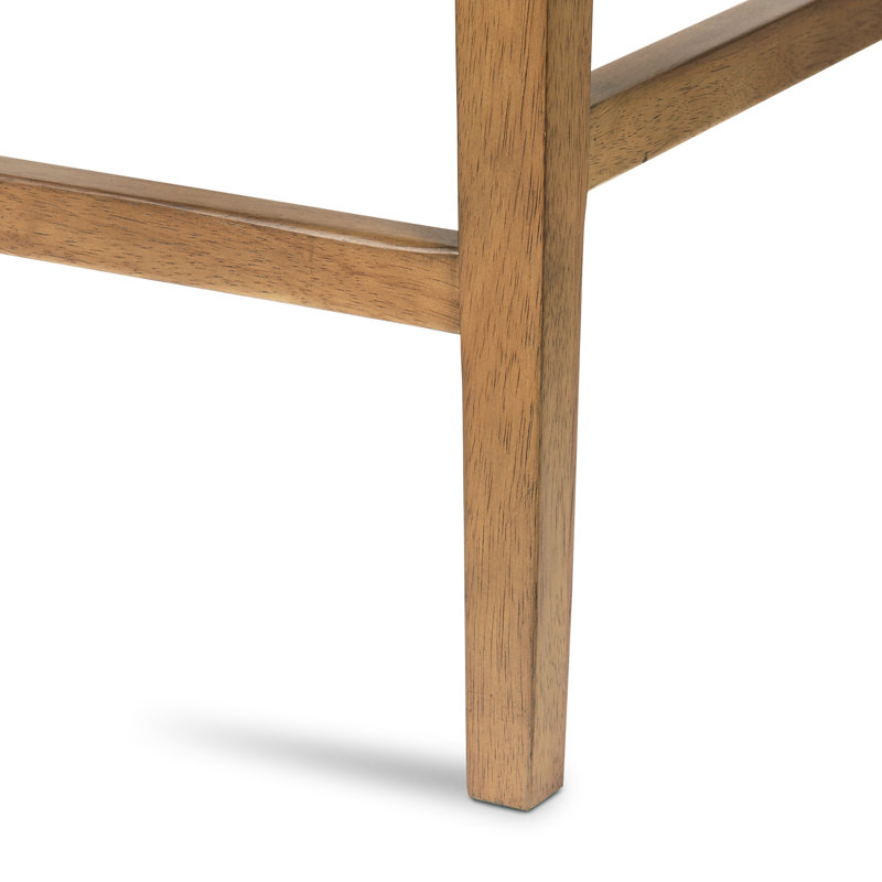 Ferris Stool, Bar Stool (29.92" Seat Height), Thames Cream/Winchester Beige Poly Bend/Leather, Burnished Parawood