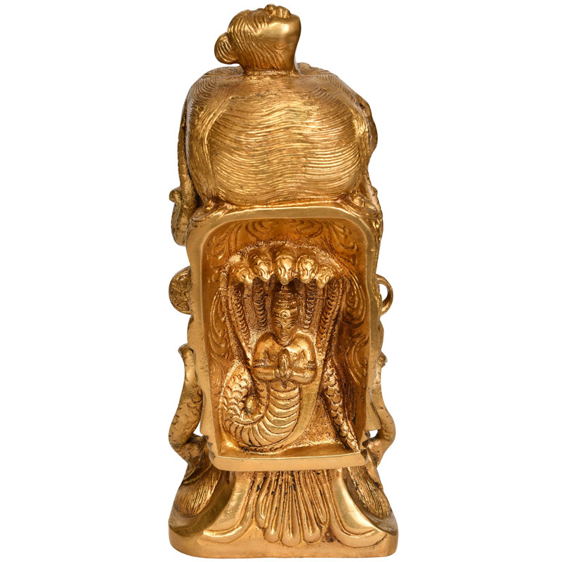 10 "Lord Shiva avec serpents en laiton Sculpture