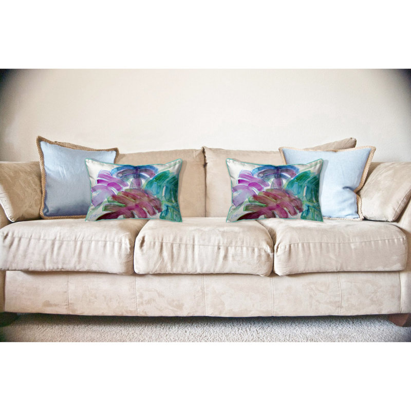 Housse de coussin d'extérieur rectangulaire Monstera, 16" x 20"