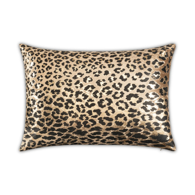 Cloud9 Design Bryce Animal Print Pillow 20"x14", 20" H x 20" W, Gold/Black