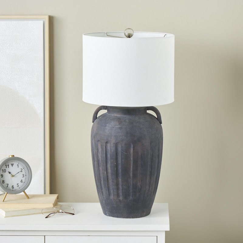 Lampe de table Bouley, Noir, H 28,5 po x l 14 po x P 14 po