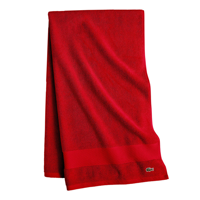 Lacoste Heritage 35" x 70" Supima Cotton Bath Sheet, Ultra Soft Absorbent Towels with Micro-Fresh® Antimicrobial Protection, OEKO-TEX Certified, Single Bath Sheet, Formula 1