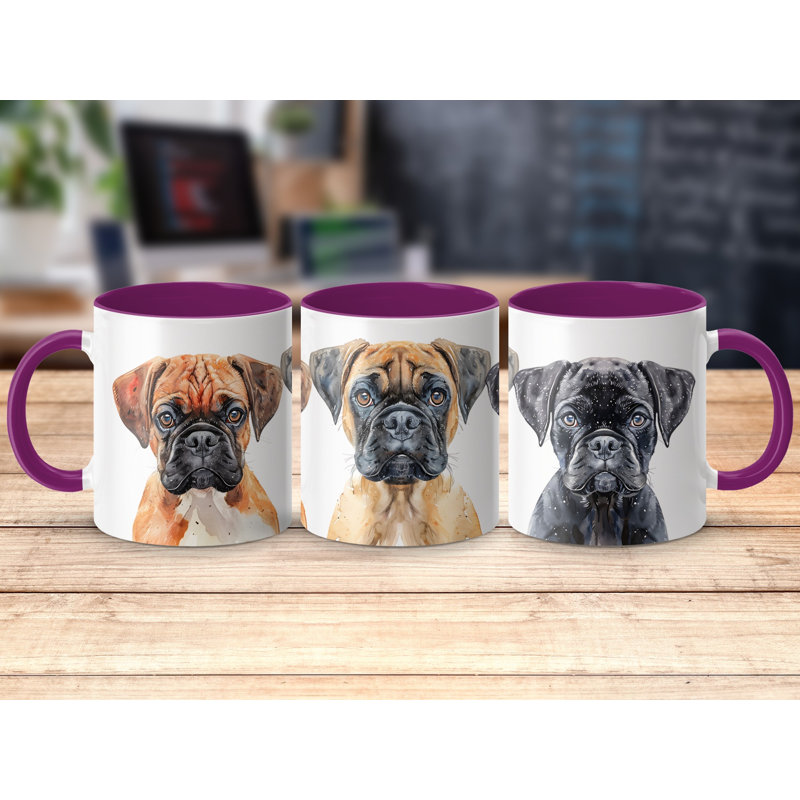 Miniature Pinscher Design 11oz Coffee Mug, 2, Purple