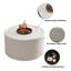 Table basse moderne d'appoint moderne avec plateau en verre trempé, corps en cuir PU et rangement caché pour le salon-129385235-129385238
