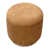 Modern Round Storage Ottoman - Rust/Natural