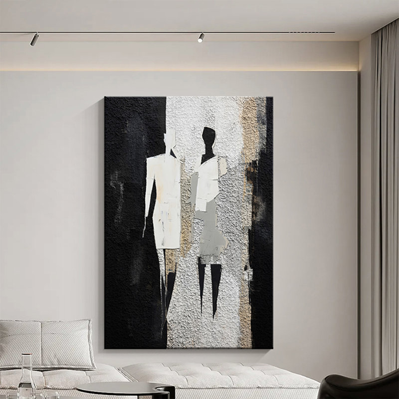 Art mural Mid-Century moderne en toile pour salon, H 47,24 po x l 31,5 po