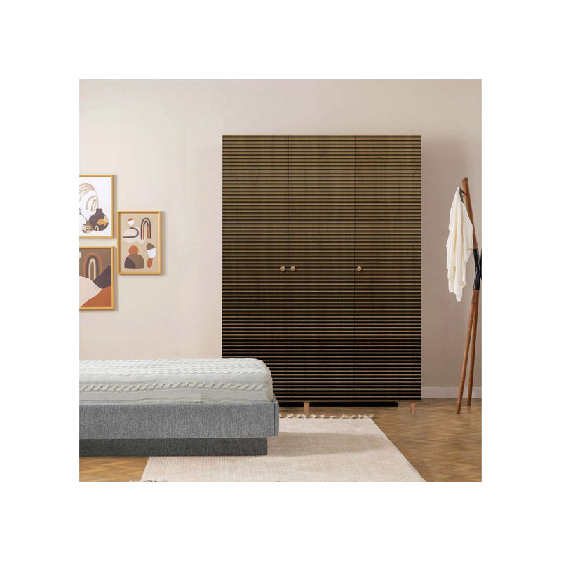 Armoire Haelyn, Jaune / chêne