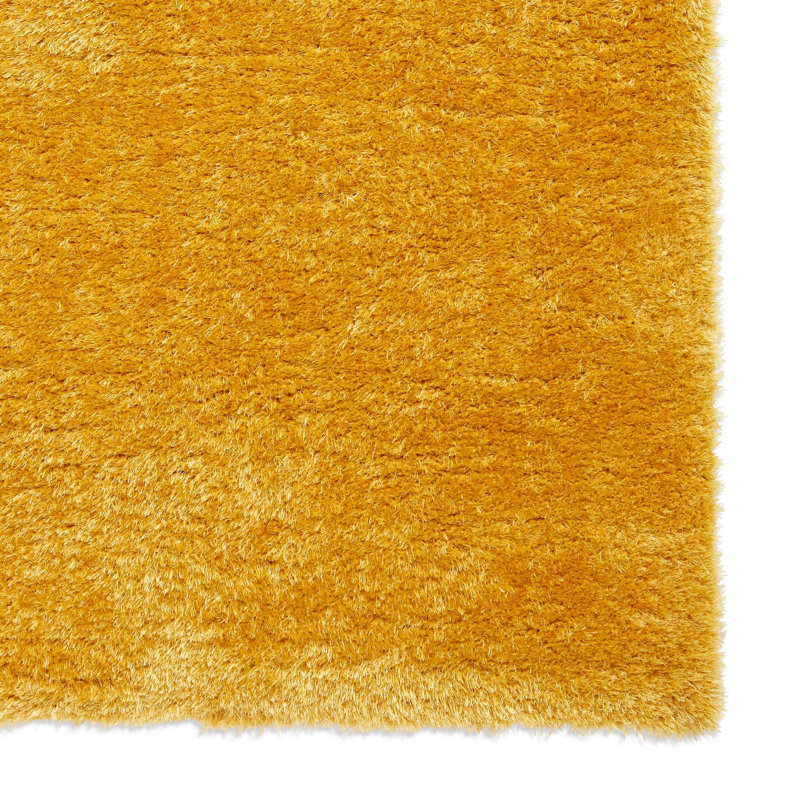 Lux Shaggy area rug Machine Woven Rectangle Yellow, Rectangle 80 x 150cm
