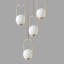 Lustre élégant en métal, finition blanche et cuivre, 11,8 po x 11,8 po | Fabrication 100% métal, peinture séchée au four, revêtement dégringolé | Douille E27, 40 W maximum | Parfait pour les décorations glamour et scandinaves-1086907132-1086907123