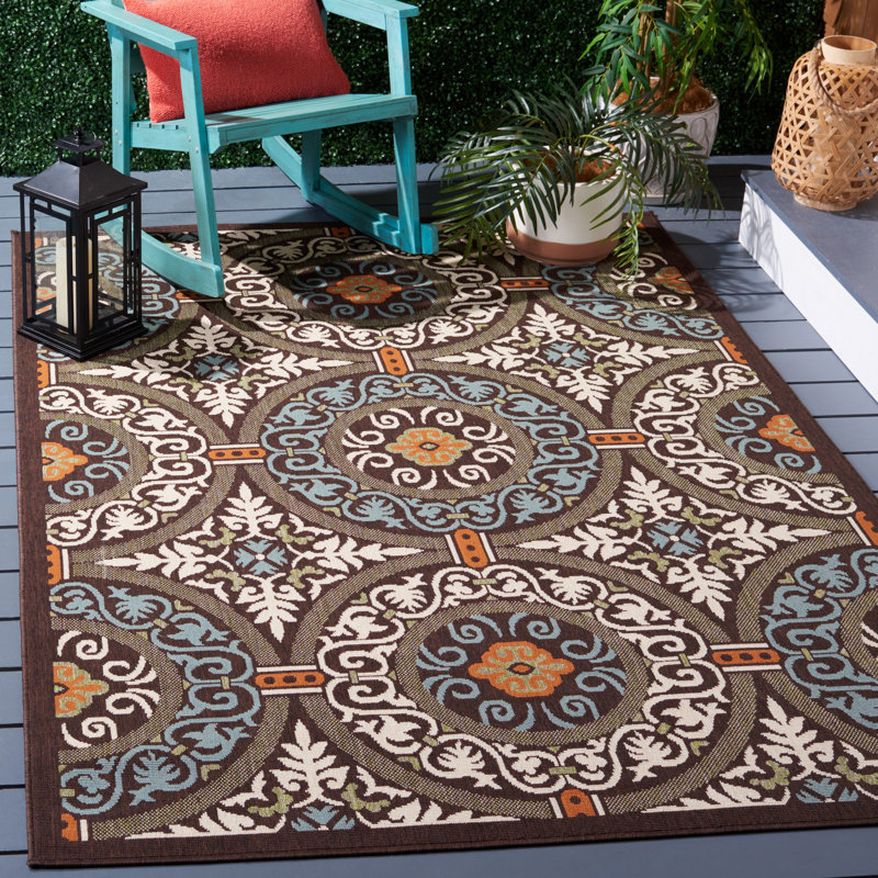 Tapis oriental d'intérieur / extérieur Coucou Performance, Rectangle 8 pi x 11 pi